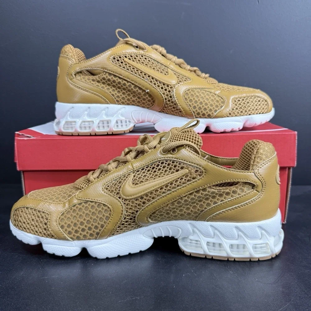 Nike Air Zoom Spiridon Cage 2 Men's Size 11 Wheat/White-Sail HQ3552-799 Sneakers
